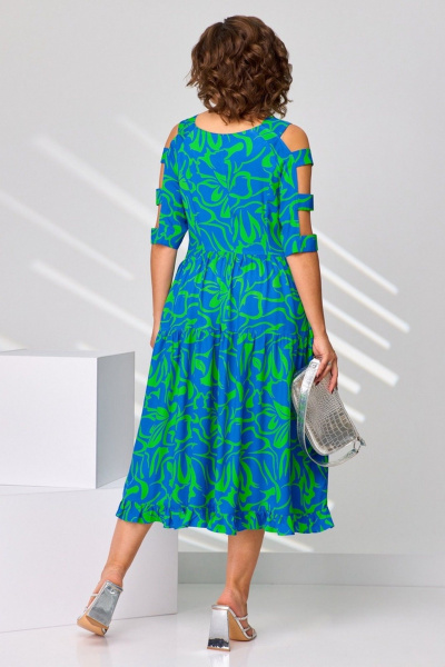 Платье Асолия 2687 зелено-васильковый - фото 8