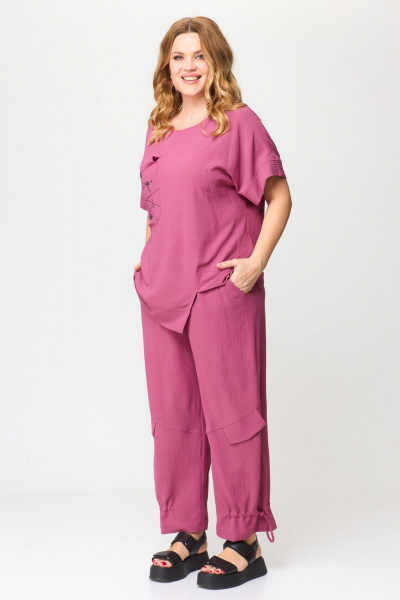 Блуза, брюки Gamma Gracia 652 розовый - фото 3
