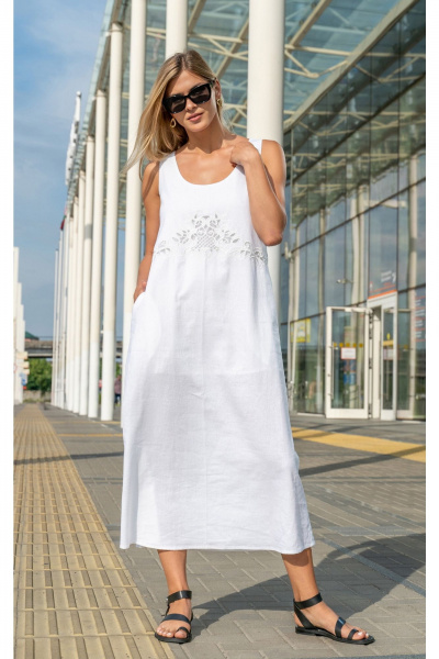 Платье SILVERSPICE S-5422 белый - фото 3