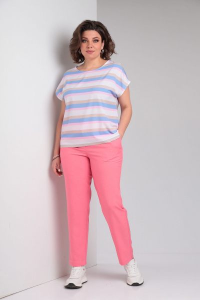 Блуза, брюки, жакет Vilena 958 розовый - фото 4
