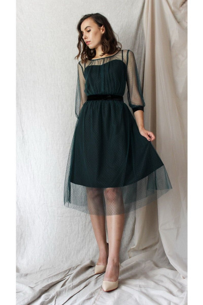 Платье Prestige 3561/170 черный-зеленый - фото 1