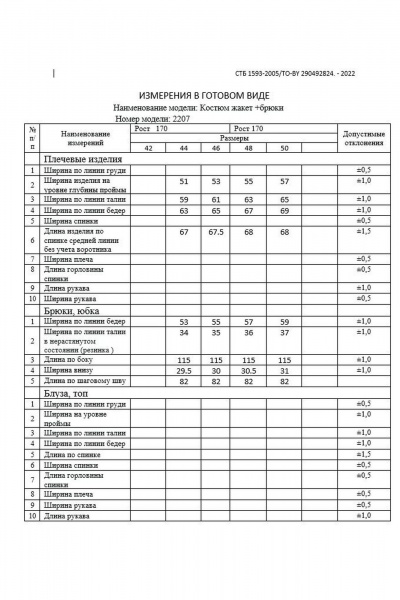 Блуза, брюки DAVA 2207 голубой - фото 3