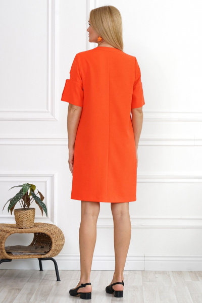 Платье Alani Collection 2130 оранжевый - фото 3
