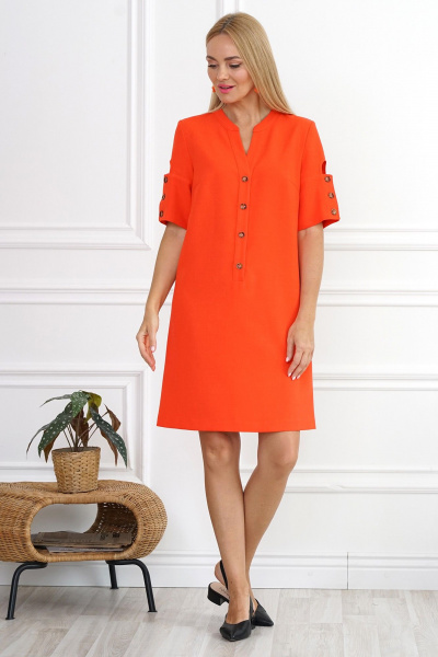 Платье Alani Collection 2130 оранжевый - фото 1
