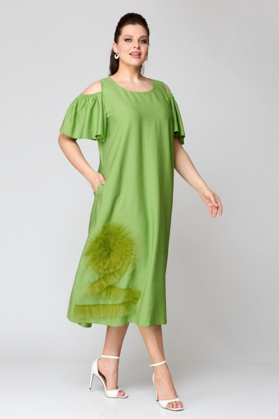 Платье Koketka i K 1141-1 зеленый - фото 5