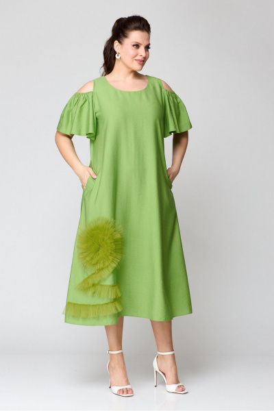 Платье Koketka i K 1141-1 зеленый - фото 3
