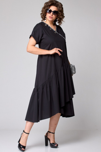 Платье EVA GRANT 7122 черный - фото 4