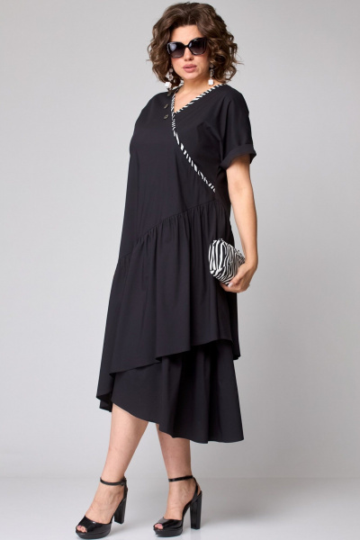 Платье EVA GRANT 7122 черный - фото 3
