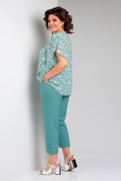 Блуза, брюки Liona Style 901 зеленый - фото 2