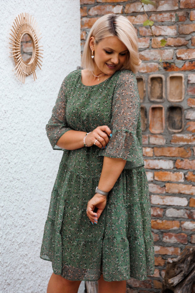 Платье Anastasia 1110 зеленый - фото 4