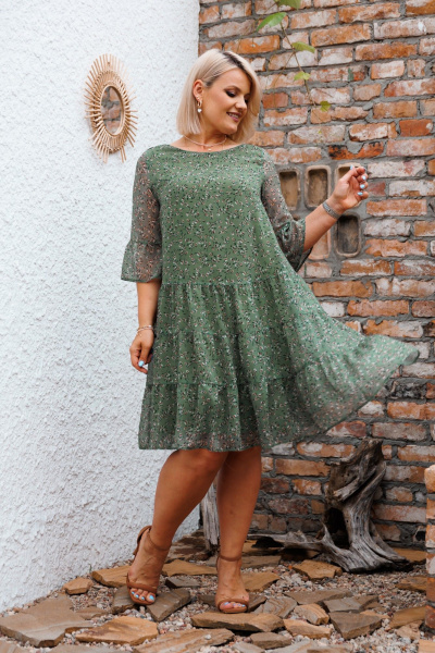 Платье Anastasia 1110 зеленый - фото 3