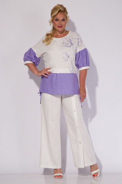 Блуза, брюки Liliana 1315-1314 лаванда - фото 3