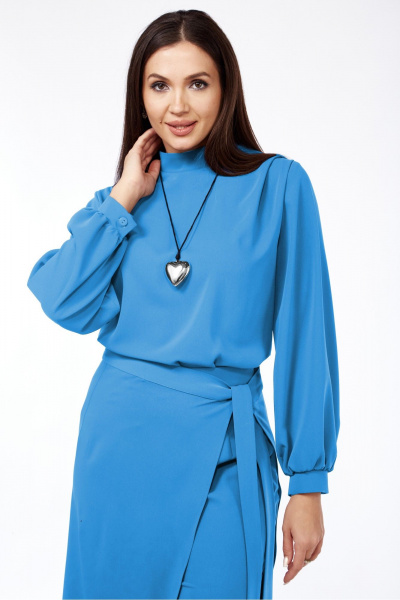 Блуза, брюки, юбка съемная Karina deLux 1180 голубой - фото 4