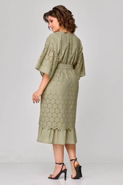 Платье ANASTASIA MAK 1195 оливковый - фото 6