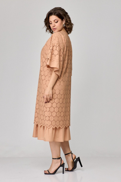 Платье ANASTASIA MAK 1195 светло-коричневый - фото 10