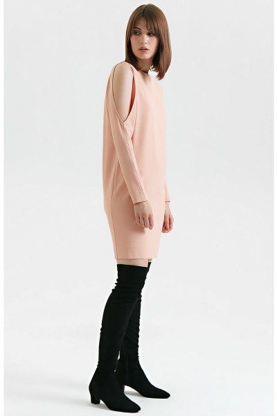 Платье Moveri by Larisa Balunova 5065D розово-персиковый - фото 5