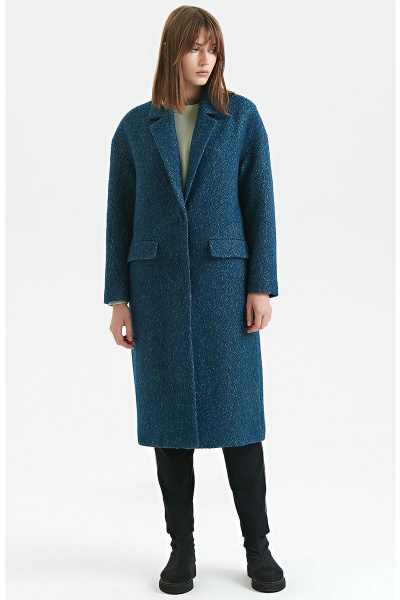 Пальто Moveri by Larisa Balunova 6034С сине-зеленый - фото 1