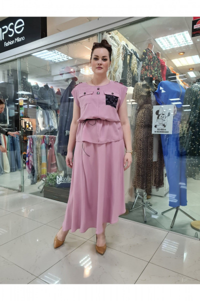 Блуза, юбка Shymoda М 353-24 тёмно-розовый - фото 1
