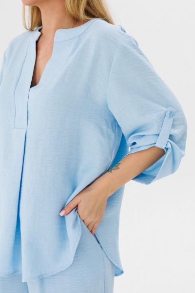 Блуза, брюки Amberа Style 2075 голубой - фото 6
