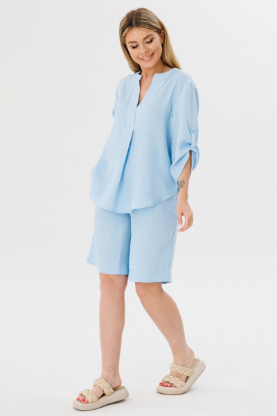 Блуза, шорты Amberа Style 2076 голубой - фото 7