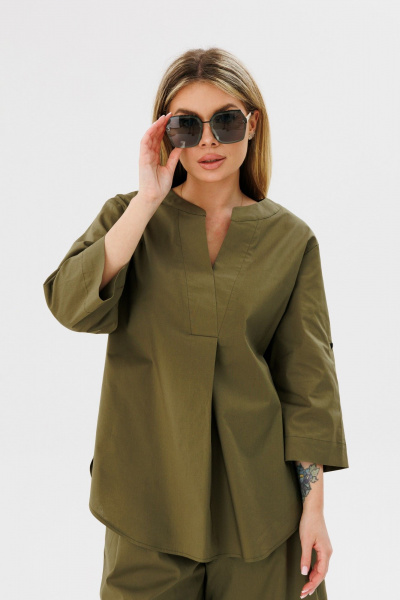 Блуза, шорты Amberа Style 2078 хаки - фото 2