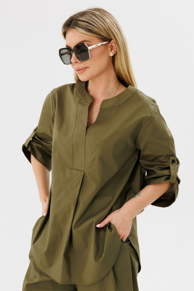 Блуза, шорты Amberа Style 2078 хаки - фото 3