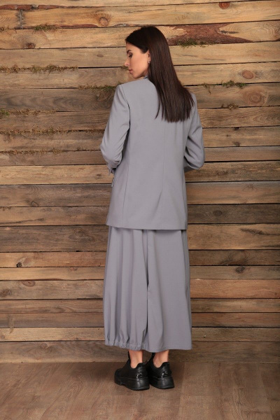 Блуза, жакет, юбка Angelina & Сompany 429 темно-серый - фото 4