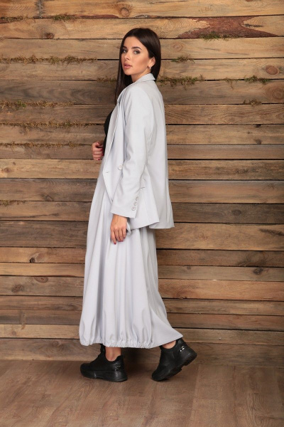 Блуза, жакет, юбка Angelina & Сompany 430 светло-серый - фото 3