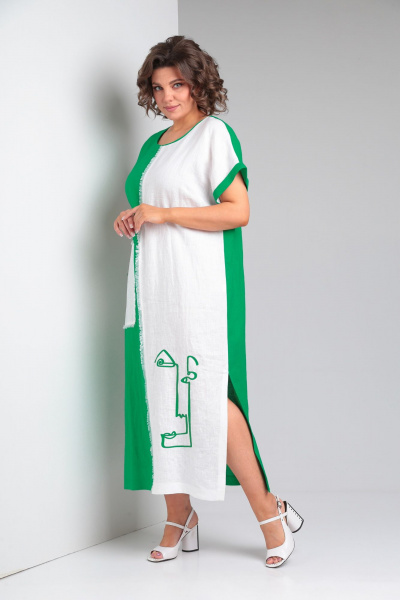 Платье Rishelie 948 ярко-зеленый - фото 2