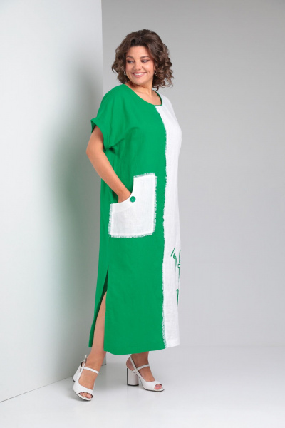 Платье Rishelie 948 ярко-зеленый - фото 1