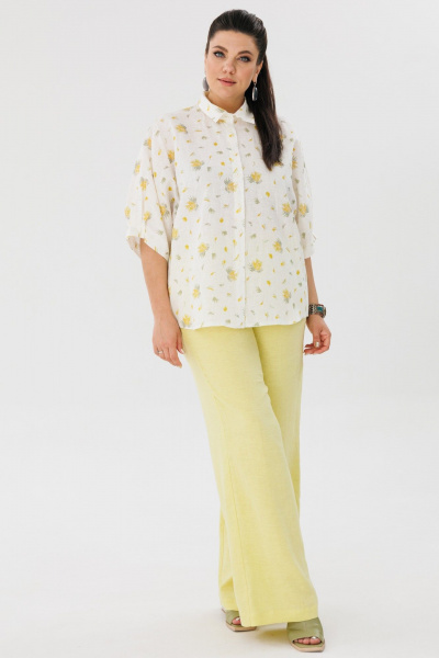 Блуза, брюки Anelli 1465 мимоза+лимонад - фото 1