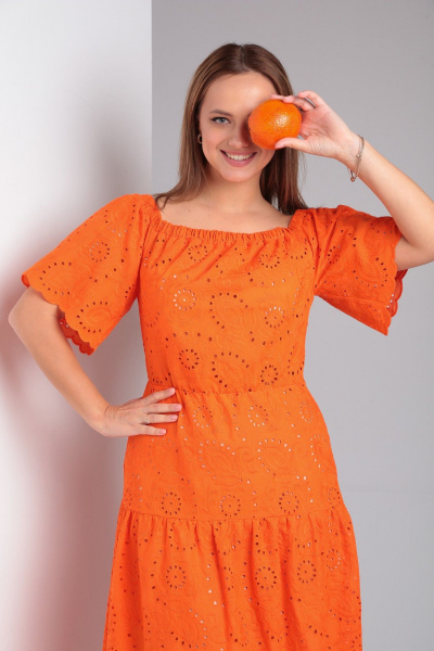 Платье TVIN 7806 оранжевый - фото 7