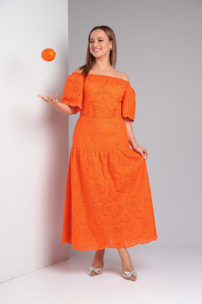 Платье TVIN 7806 оранжевый - фото 5