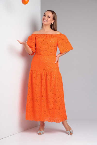 Платье TVIN 7806 оранжевый - фото 4