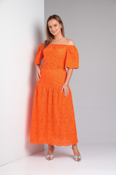 Платье TVIN 7806 оранжевый - фото 2
