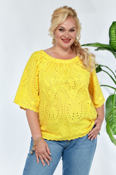 Блуза Anastasia 1131 лимонный - фото 7