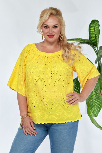 Блуза Anastasia 1131 лимонный - фото 2