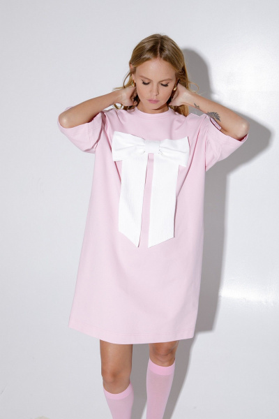 Платье PiRS 5183 розовый - фото 7