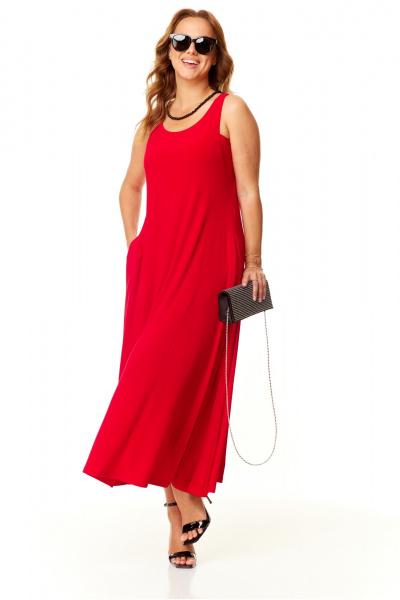 Платье Taita plus 2410/1 красный - фото 2