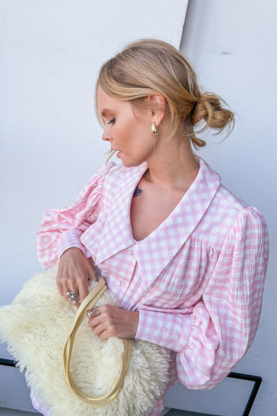 Блуза PiRS 5286 розовый - фото 8