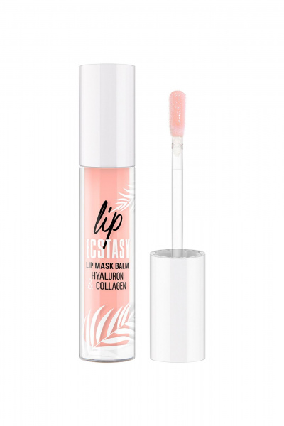 Бальзам для губ LUXVISAGE LIP ECSTASY HYALURON & COLLAGEN 602 нежный персиковый - фото 1