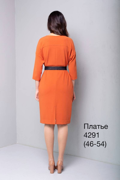 Платье Nalina 4291 рыжий - фото 2