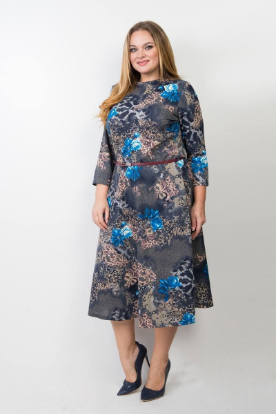 Платье TrikoTex Stil М14-19 бирюза/синий - фото 1