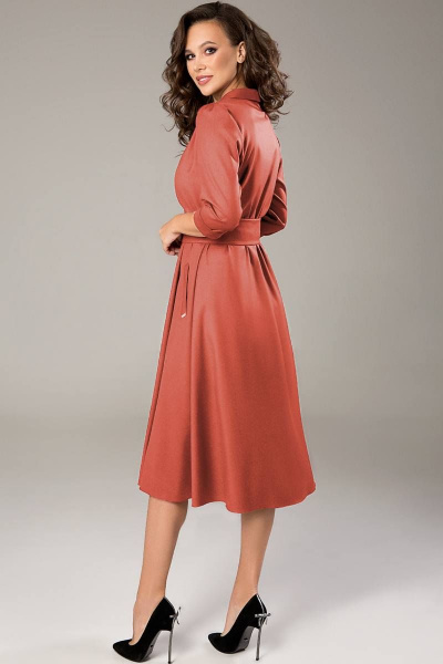 Платье Teffi Style L-1446 кирпичный - фото 2