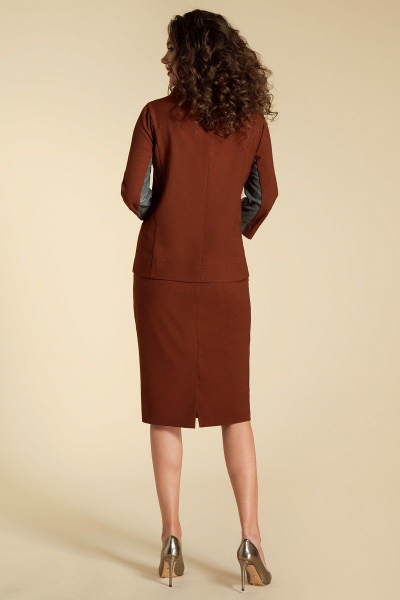 Блуза, юбка Магия моды 1800 коричневый - фото 2