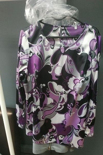 Блуза, жакет, юбка Lady Secret 1609 серый-фиолет - фото 3
