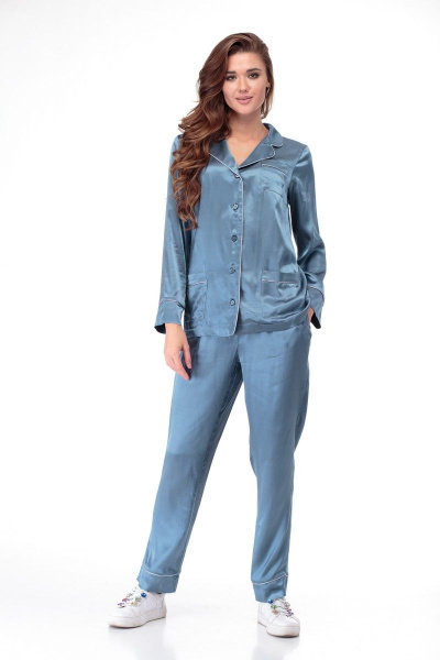 Блуза, брюки Anelli 870 голубой - фото 9