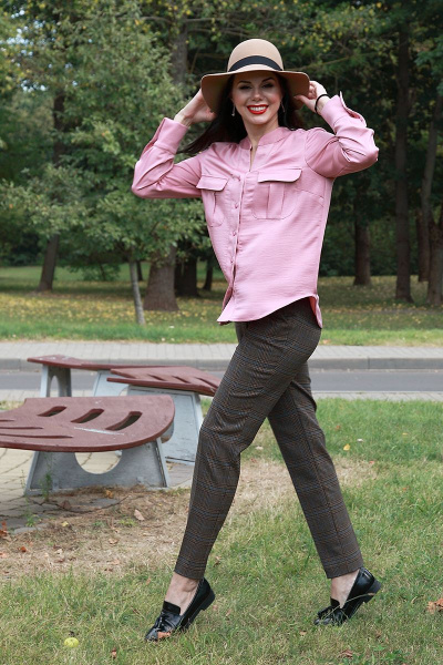 Блуза IUKONA 3042 перламутрово-розовый - фото 3