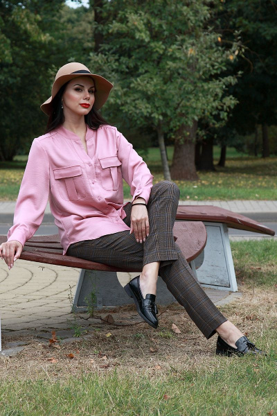 Блуза IUKONA 3042 перламутрово-розовый - фото 2