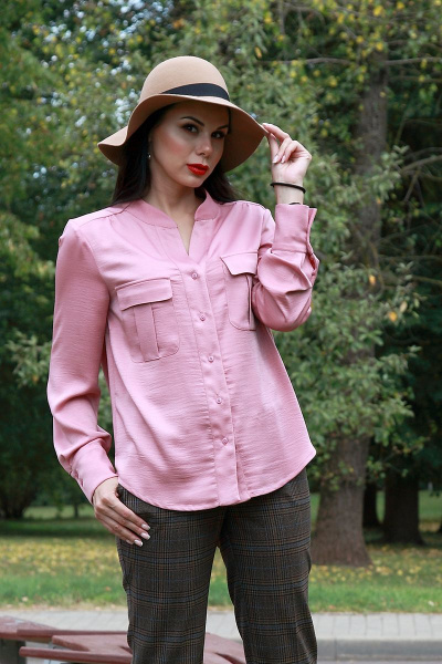 Блуза IUKONA 3042 перламутрово-розовый - фото 1